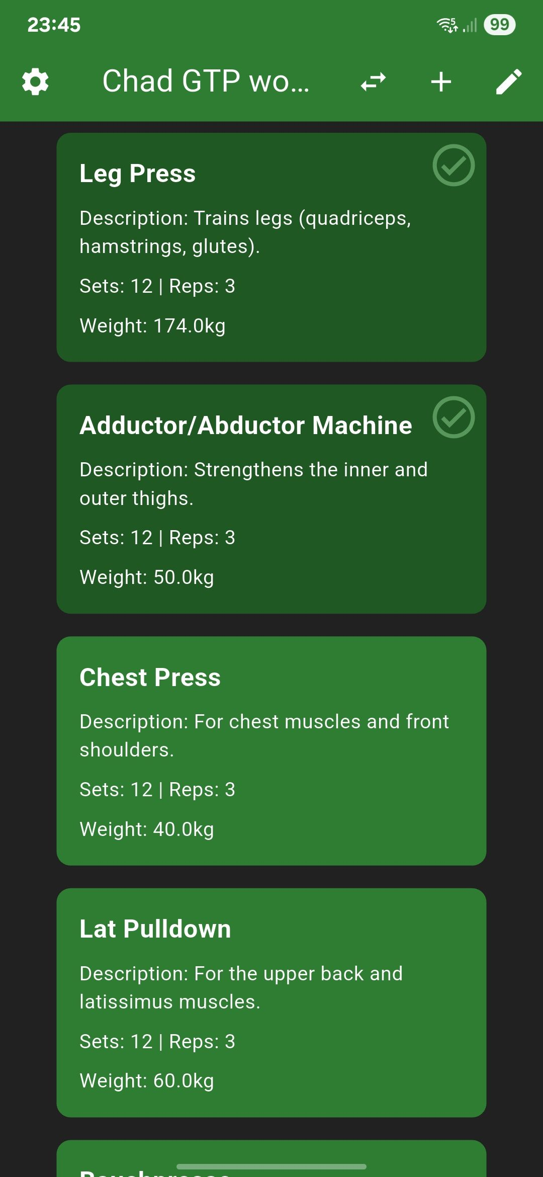 Fitness Tracker App Screenshot